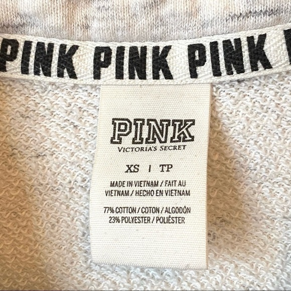 Victoria’s Secret PINK Half Zip Fern Print Sweatshirt XSmall - Picture 5 of 6